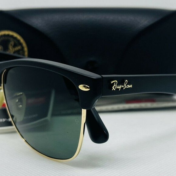 New RAY BAN Sunglasses CLUBMASTER OVERSIZED RB 4175 877 Matte Black Frame - Picture 3 of 5